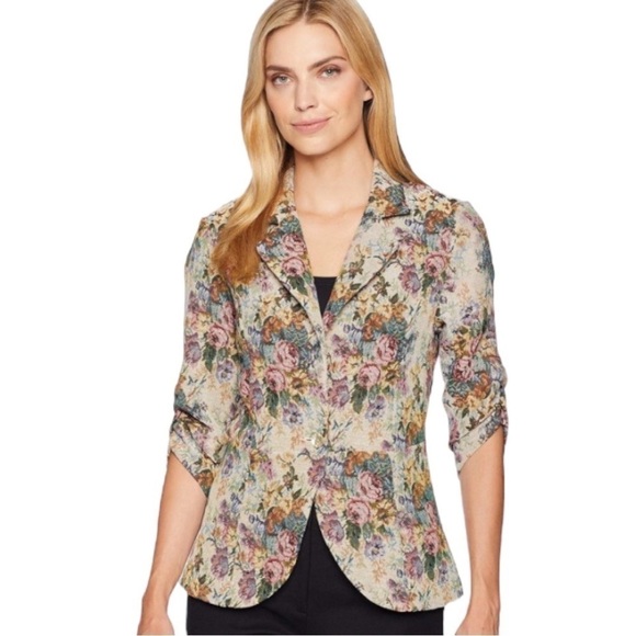 Karen Kane Tapestry Jacket Floral Print Size XS (2) - Picture 2 of 9